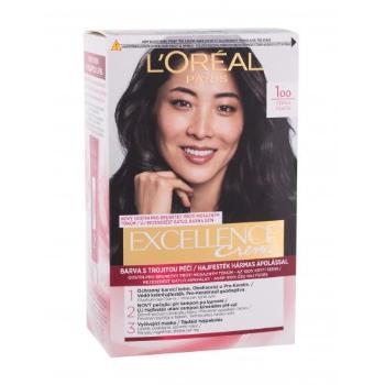 L'Oréal Paris Excellence Creme Triple Protection 48 ml farba do włosów dla kobiet Uszkodzone pudełko 100 Black