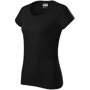 Trwała koszulka damska o dużej gramaturze, czarny, XL