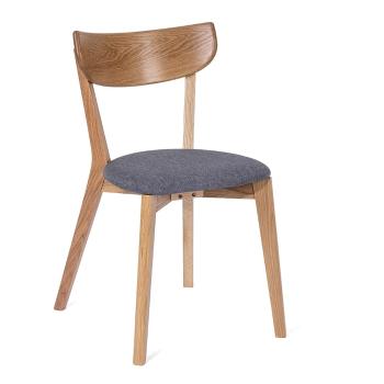Krzesło z drewna dębowego z szarym siedziskiem Arch – Bonami Selection