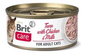BRIT CARE cat konz. ADULT  TUNA/chicken/milk - 70g