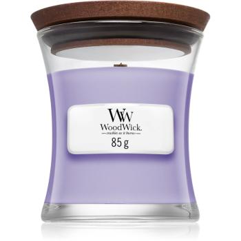 Woodwick Lavender Spa świeczka zapachowa z drewnianym knotem 85 g