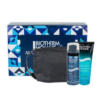 Biotherm Homme Aquafitness zestaw Żel pod prysznic 200 ml + Pianka do golenia Foam Shaver 50 ml + Kosmetyczka dla mężczyzn