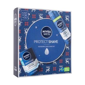 Nivea Men Protect Shave zestaw Woda po goleniu Men Protect & Care 100 ml + Pianka do golenia Men Protect & Care 200 ml dla mężczyzn Uszkodzone pudełko