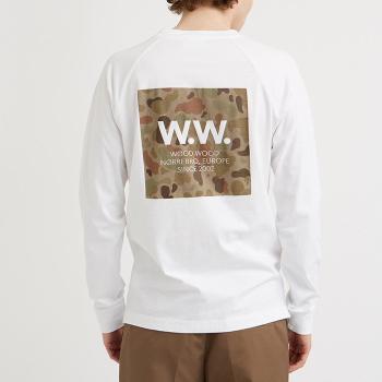 Koszulka męska Wood Wood Han Longsleeve 11935408-2334 BRIGHT WHITE