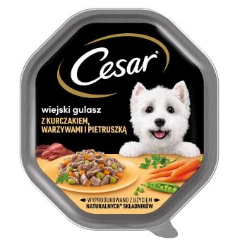 CESAR tacka 14x150 g mokra karma pełnoporcjowa dla dorosłych psów w sosie z kurczakiem warzywami i pietruszką