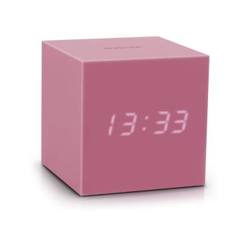 Różowy budzik LED Gingko Gravitry Cube