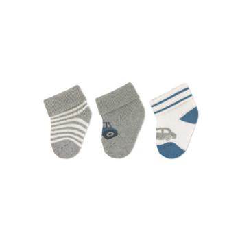 Sterntaler First Baby Socks 3-Pack Light Grey