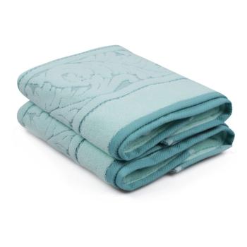 Zestaw 2 miętowych bawełnianych ręczników Sultan, 50x90 cm