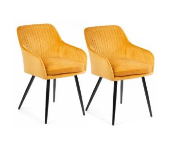 ZESTAW 2x Krzesło do jadalni LENTI pomarańczowy