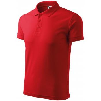 Męska luźna koszulka polo, czerwony, L