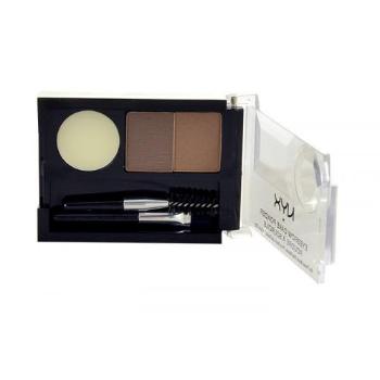 NYX Professional Makeup Eyebrow Cake Powder 2,65 g puder do brwi dla kobiet 02 Dark Brown