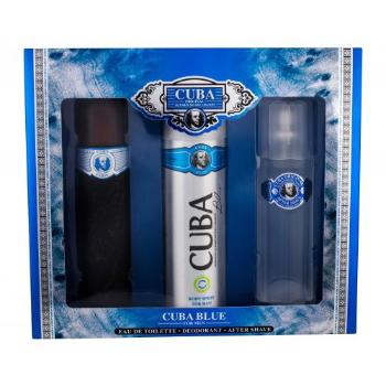 Cuba Blue zestaw Edt 100ml + 200ml Deodorant + 100ml Woda po goleniu dla mężczyzn