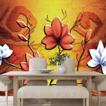 Samoprzylepna tapeta kwiaty w stylu etnicznym - 150x100