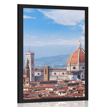 Plakat katedra gotycka we Florencji - 60x90 silver