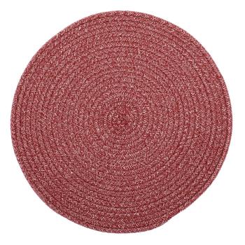 Różowa mata stołowa z domieszką bawełny Tiseco Home Studio, ø 38 cm