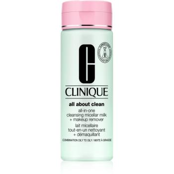 Clinique All About Clean All-in-One Cleansing Micellar Milk + Makeup Remove delikatne mleczko oczyszczające do skóry tłustej i mieszanej 200 ml