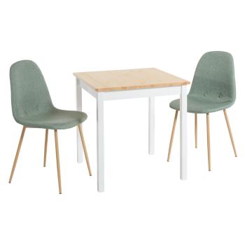 Zielony zestaw Bonami Essentials ze stołem Sydney i krzesłami Lissy