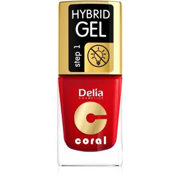 Delia Cosmetics Coral Nail Enamel Hybrid Gel żelowy lakier do paznokci odcień 01 11 ml