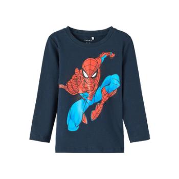 name it Koszula z długim rękawem Spider man Nmmoktav Dark Sapphire