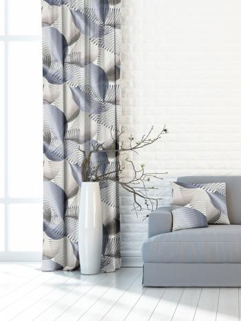 Zasłona lub materiał dekoracyjny, OXY Donata, szaroniebieska, 150 cm