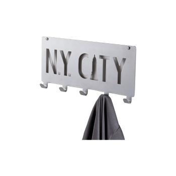 Szary wieszak z 5 haczykami Compactor NY City