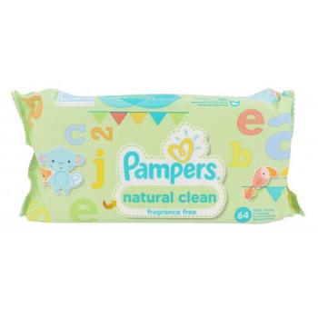 Pampers Baby Wipes Natural Clean 64 szt chusteczki oczyszczające dla dzieci