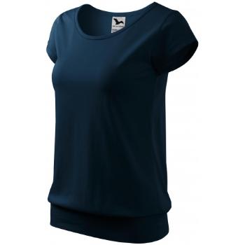 Modna koszulka damska, ciemny niebieski, XL