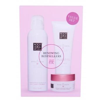 Rituals The Ritual Of Sakura zestaw Pianka pod prysznic 200 ml + Peeling do ciała 125 g + Krem do ciała 100 ml dla kobiet Uszkodzone pudełko