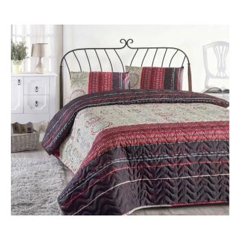 Zestaw narzuty na łóżko i poszewki na poduszkę z domieszką bawełny Aries Maroon, 160x220 cm