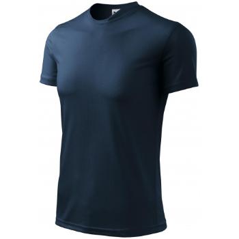 T-shirt z asymetrycznym dekoltem, ciemny niebieski, XL