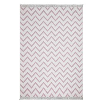 Biało-różowy bawełniany dywan Oyo home Duo, 160 x 230 cm