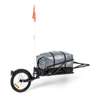 KLARFIT Follower, zestaw z przyczepką rowerową, 16-calowe koła, ładowność 35 kg, 120 l, torba transportowa