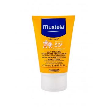 Mustela Solaires Very High Protection Sun Lotion SPF50 100 ml preparat do opalania ciała dla dzieci Uszkodzone pudełko