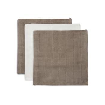jollein Burp Cloth Bamboo Muslin 3-Pack Biscuit/Ivory