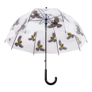 Przezroczysty parasol z motywem ptaków Esschert Design, ⌀ 80,8 cm