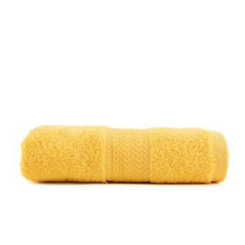 Żółty ręcznik z czystej bawełny Foutastic, 70x140 cm