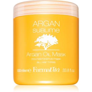 FarmaVita Argan Sublime regenerująco-nawilżająca maseczka do włosów 1000 ml