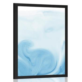 Plakat piękna niebieska abstrakcja - 20x30 black