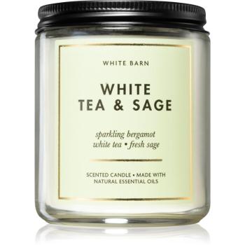 Bath & Body Works White Tea & Sage świeczka zapachowa 198 g