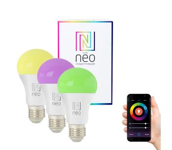 NEO 07712C- SET 3x LED RGB Ściemniana żarówka NEO LITE Wi-Fi E27/9W/230V