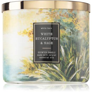 Bath & Body Works White Eucalyptus & Sage świeczka zapachowa 411 g