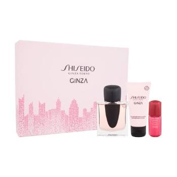 Shiseido Ginza zestaw EDP 50 ml + mleczko do ciała 50 ml + serum do twarzy Ultimune Power Infusing Concentrate 10 ml dla kobiet