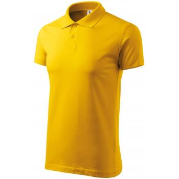 Prosta koszulka polo męska, żółty, L