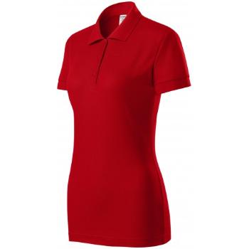 Damska dopasowana koszulka polo, czerwony, XL