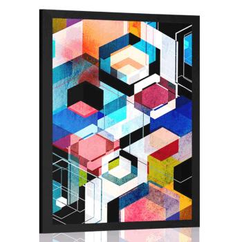 Plakat abstrakcyjna geometria - 60x90 white