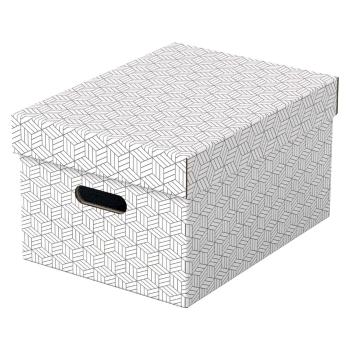 Zestaw 3 białych pudełek do przechowywania Esselte Home, 26,5x36,5 cm