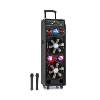 Auna Pro DisGo Box 2100, przenośny zestaw nagłośnieniowy, 100 W RMS, BT/SD/USB, LED, akumulator, kolor czarny