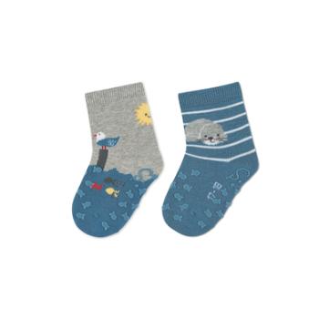 Sterntaler ABS Toddler Socks Twin Pack Seagulls/Seagull Light Grey