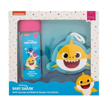 Pinkfong Baby Shark Bath Set zestaw Żel pod prysznic 250 ml + gąbka dla dzieci
