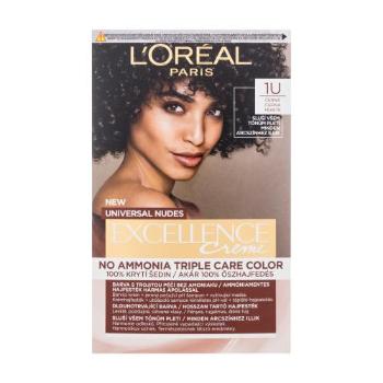 L'Oréal Paris Excellence Creme Triple Protection No Ammonia 48 ml farba do włosów dla kobiet Uszkodzone pudełko 1U Black